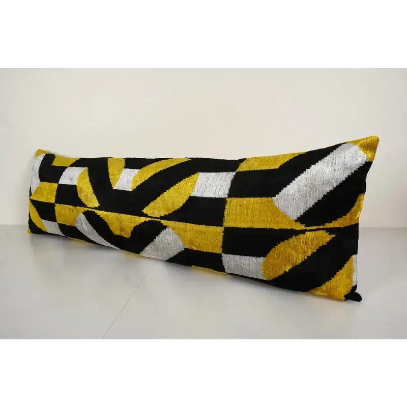 İpek Ikat Kadife Kırlent Kılıfı 40 x 121 cm