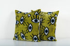 İpek Ikat Kadife Kırlent Kılıfı 2'li Set 51 x 51 cm