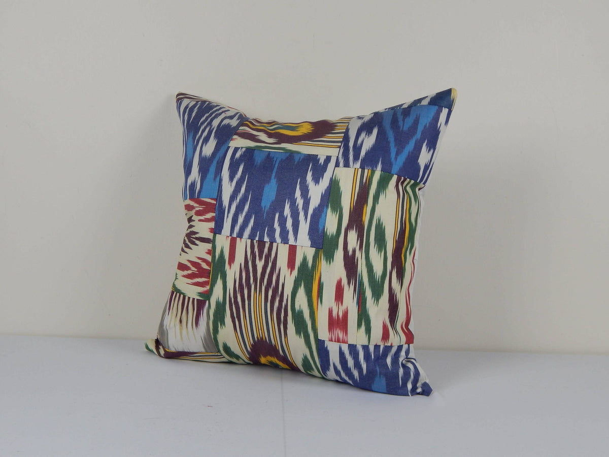 İpek Ikat Kadife Kırlent Kılıfı 50 x 50 cm