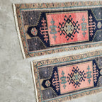 Vintage Türk Yastık Halı 2'li Set 49 x 81 cm