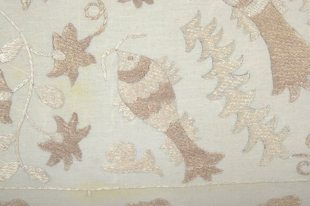 Balık Desenli Suzani Kırlent Kılıfı 42 x 80 cm