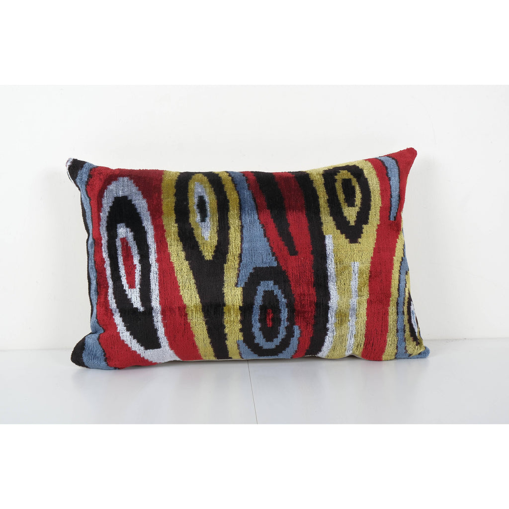 İpek Ikat Kadife Kırlent Kılıfı 40 x 60 cm