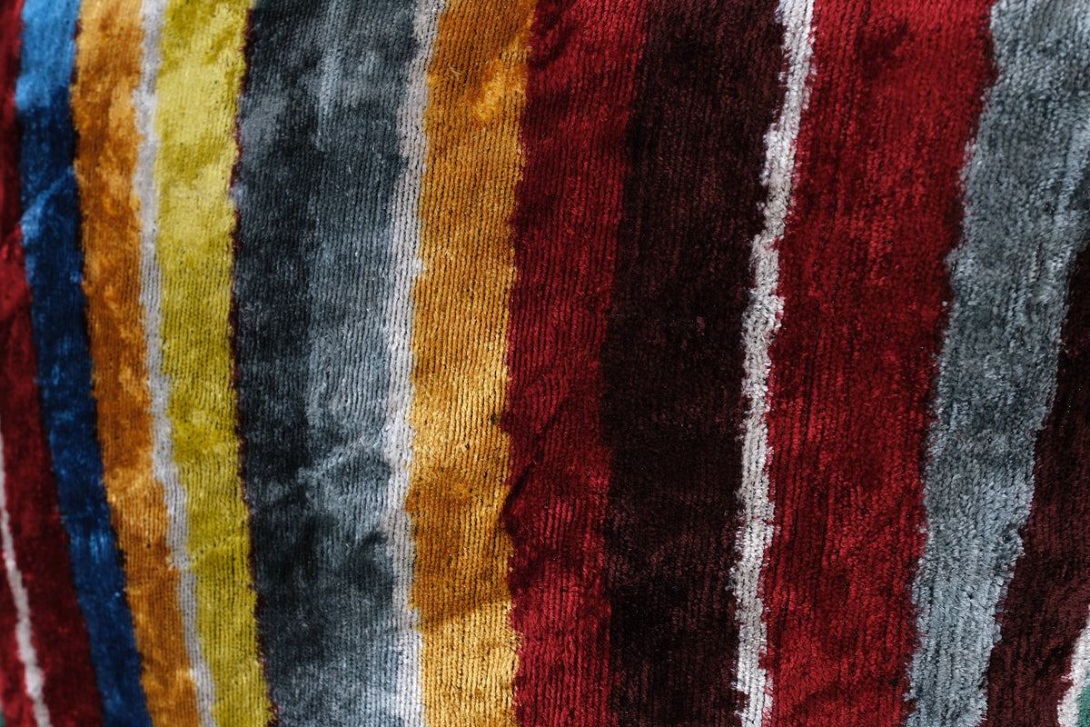 İpek Ikat Kadife Kırlent Kılıfı 2'li Set 56 x 63 cm
