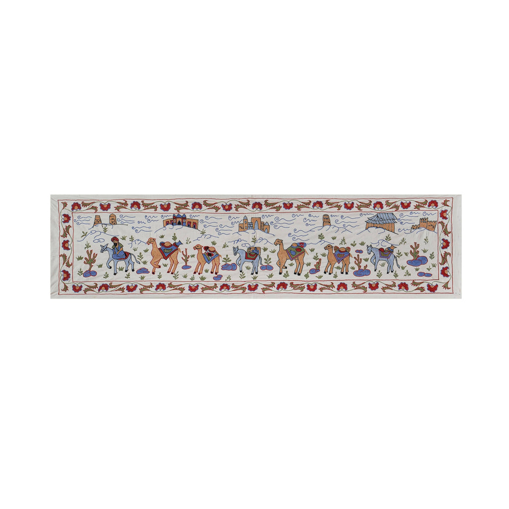 El İşlemesi Suzani Yolluk 50 x 185 cm