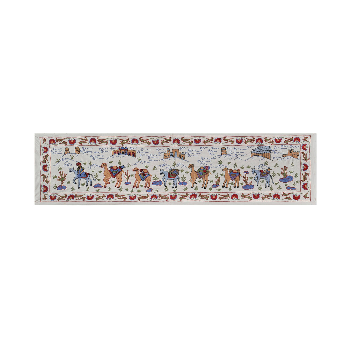 El İşlemesi Suzani Yolluk 50 x 185 cm