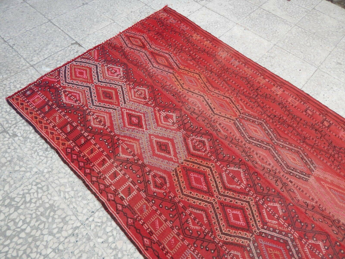Vintage Konya Kilim Yolluk 116 x 353 cm
