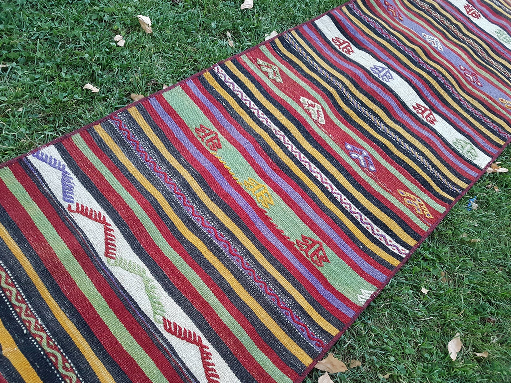 Vintage Kilim Yolluk 63 x 637 cm