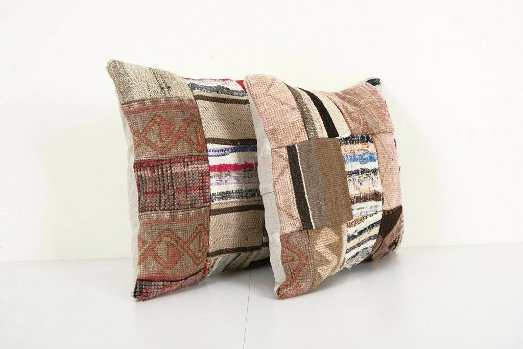 Patchwork Kırlent Kılıfı 2'li Set 45 x 47 cm
