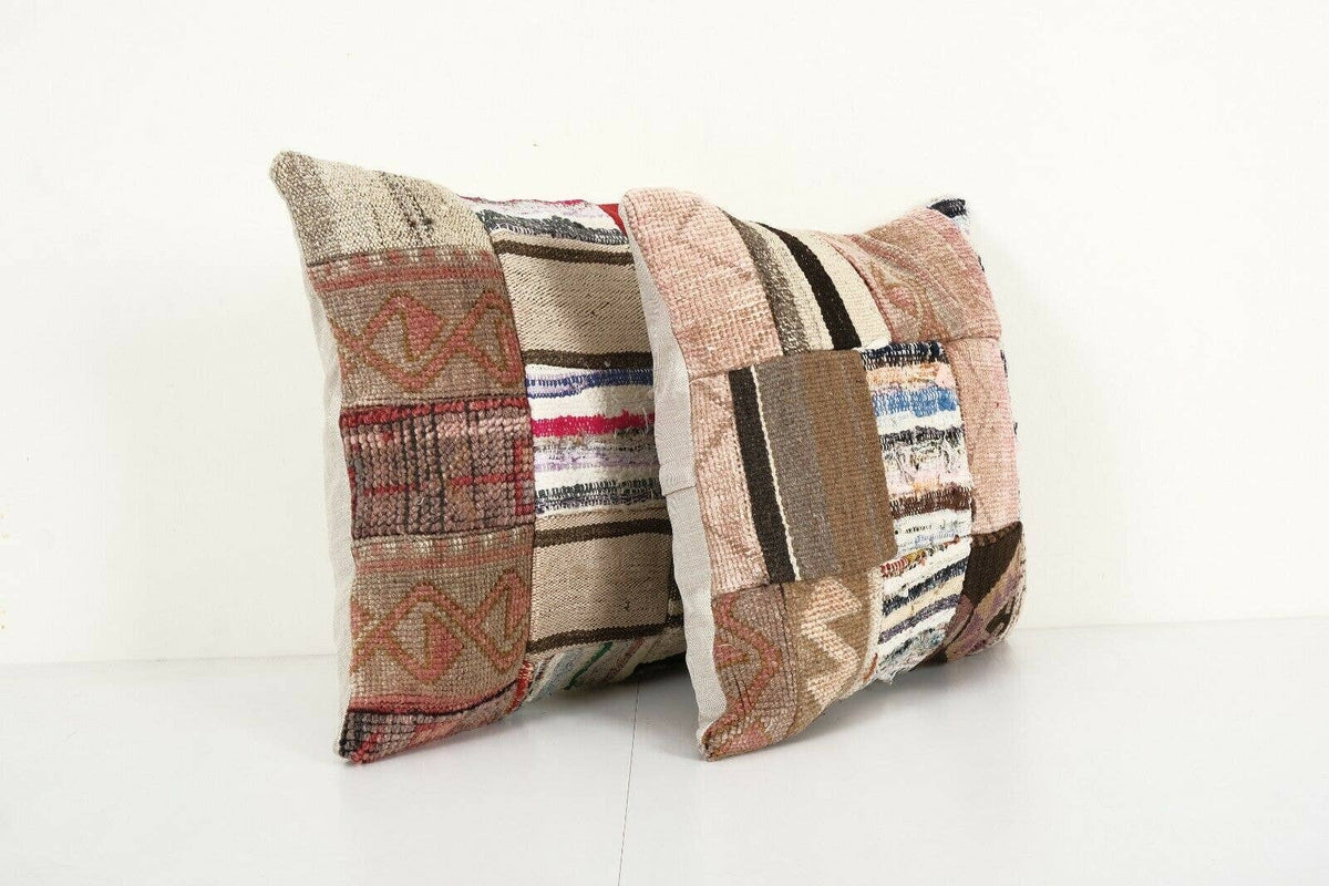 Patchwork Kırlent Kılıfı 2'li Set 45 x 47 cm