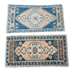 Vintage Türk Yastık Halı 2'li Set 56 x 106 cm