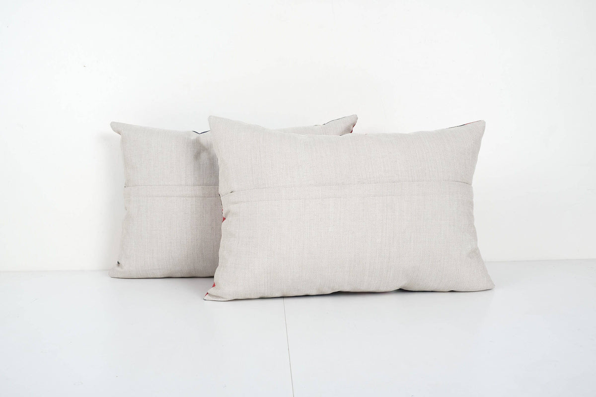 Özbek Baskılı Kırlent Kılıfı 2'li Set 35 x 60 cm