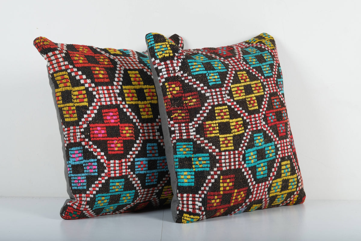 Kilim Kırlent Kılıfı 2'li Set 48 x 48 cm