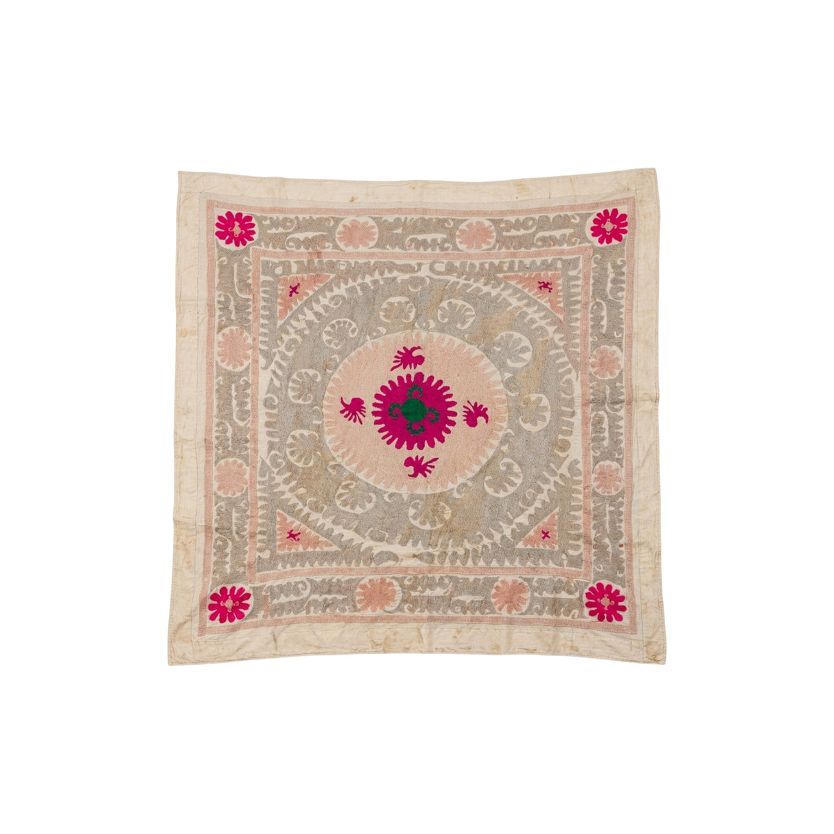 El İşlemesi Suzani Duvar Örtüsü 150 x 156 cm