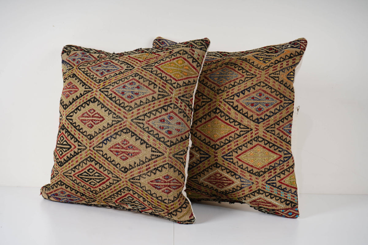 Kilim Kırlent Kılıfı 2'li Set 50 x 50 cm