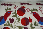Kuş Desenli Suzani Kırlent Kılıfı 42 x 85 cm