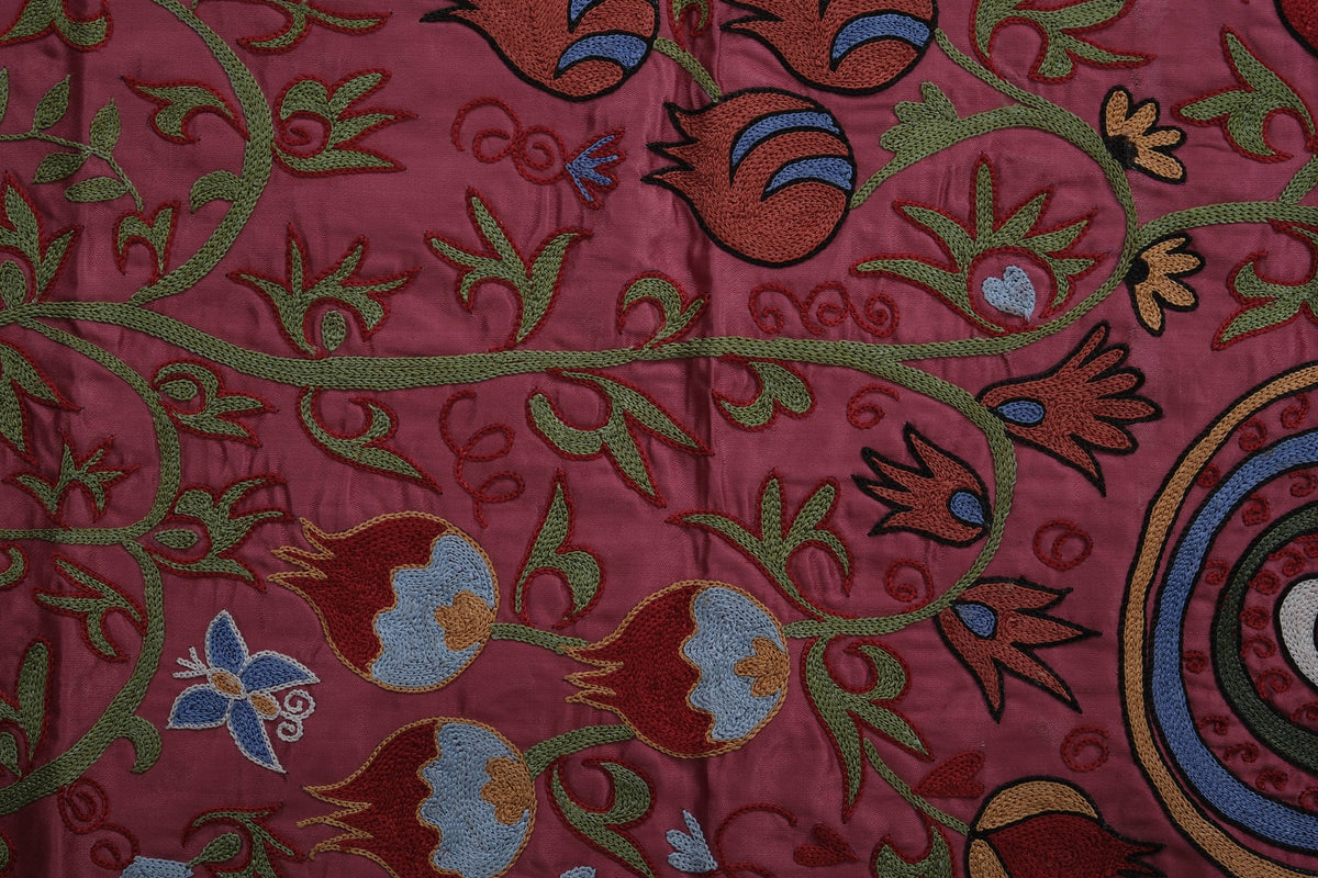 Tavus Kuşu Desenli Suzani Yolluk 54 x 190 cm