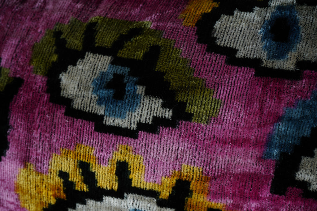 İpek Ikat Kadife Kırlent Kılıfı 2'li Set 40 x 60 cm