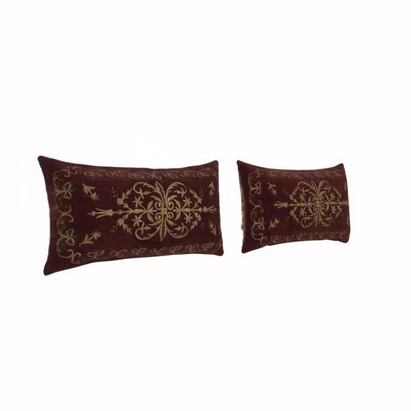 İpek Ikat Kadife Kırlent Kılıfı 2'li Set 40 x 70 cm
