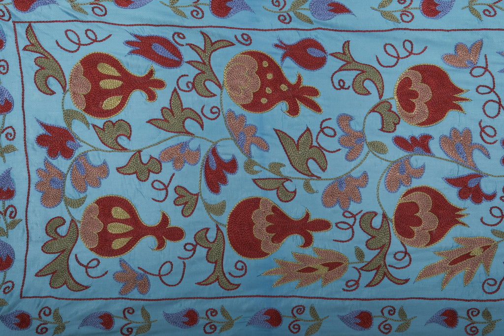 El İşlemesi Suzani Duvar Örtüsü 53 x 190 cm