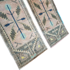 Vintage Türk Yastık Halı 2'li Set 50 x 115 cm