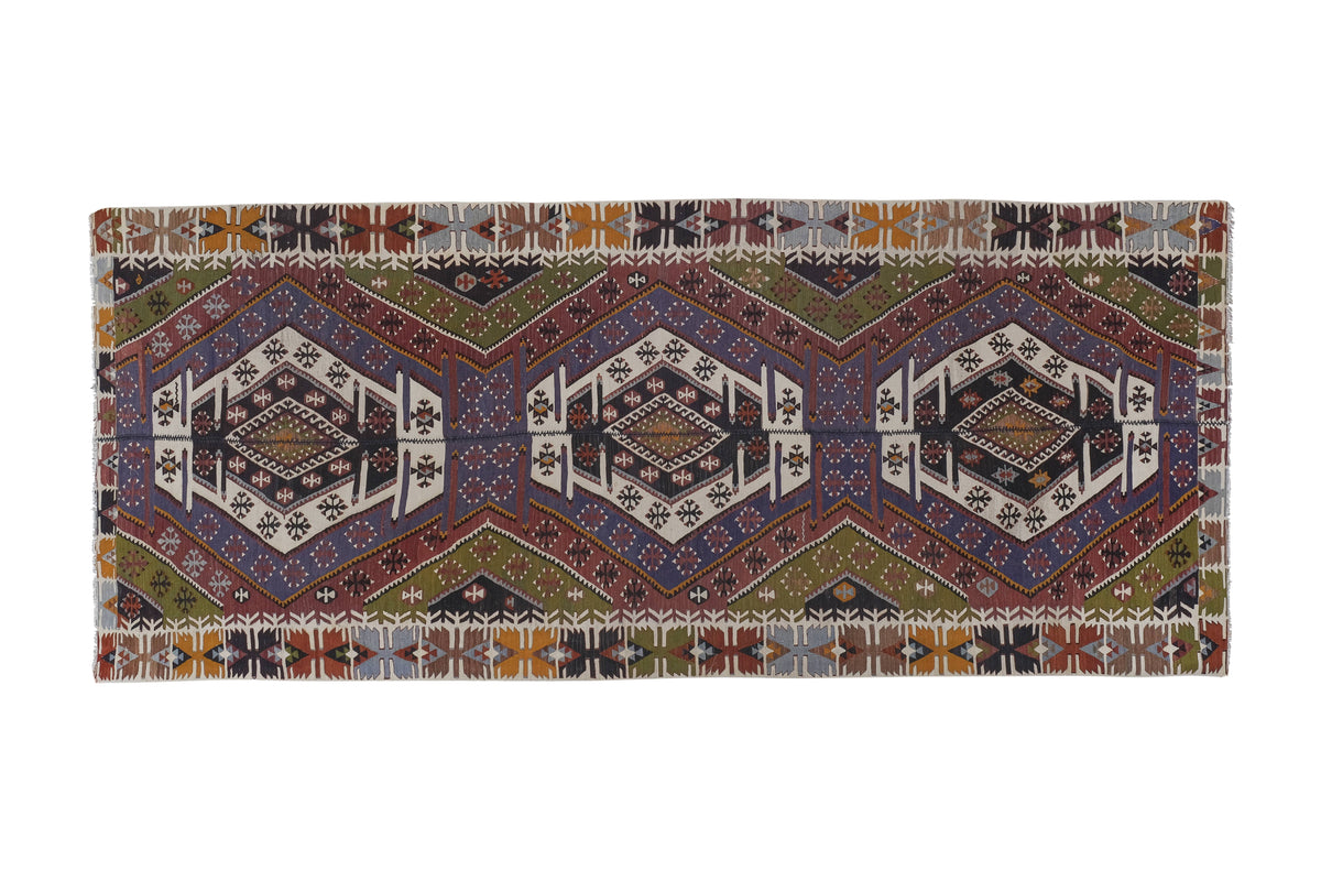 Vintage Anadolu Kilim 150 x 363 cm