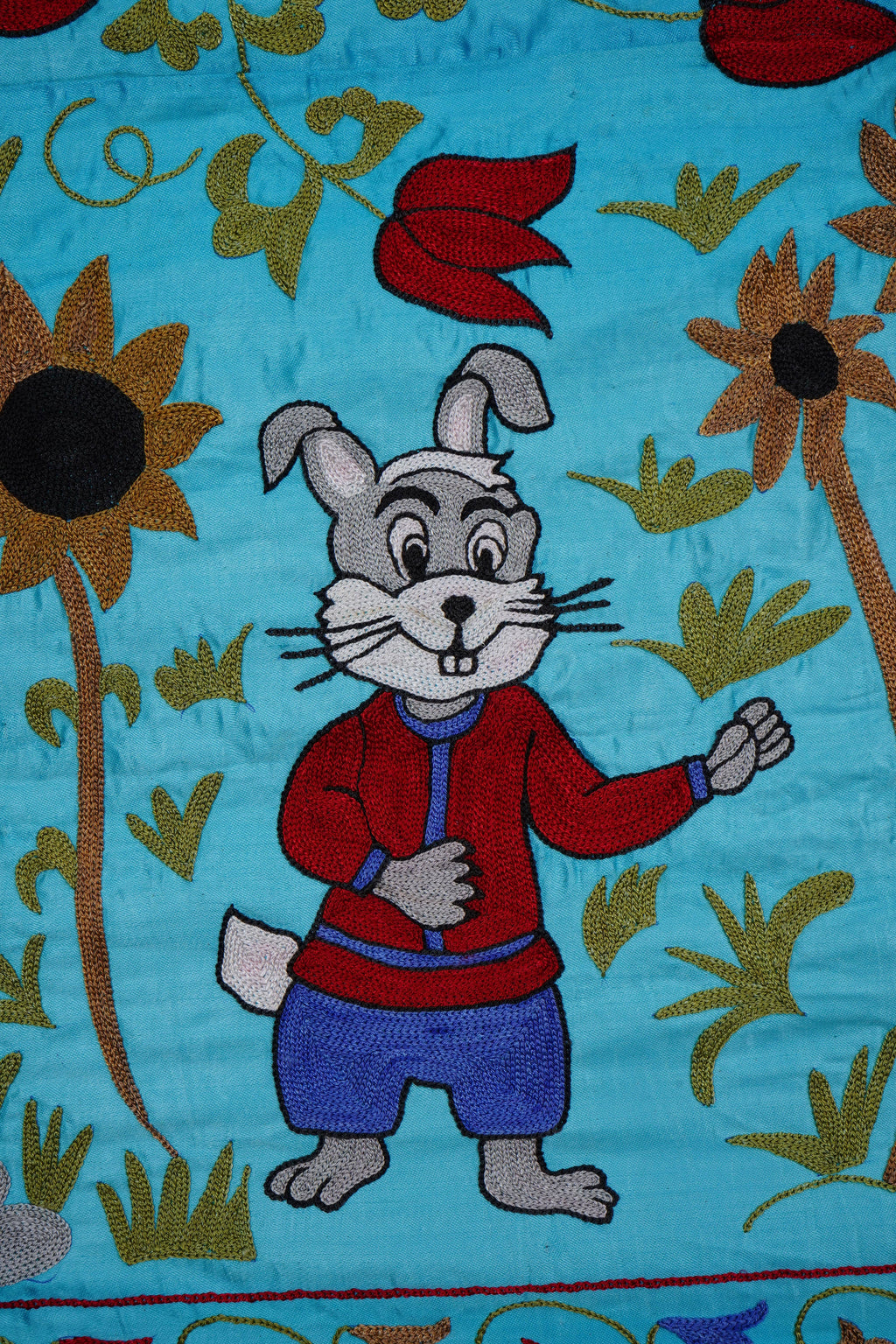 El İşlemesi Suzani Duvar Örtüsü 103 x 190 cm