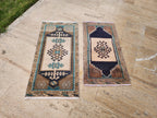 Vintage Türk Yastık Halı 2'li Set 50 x 97 cm