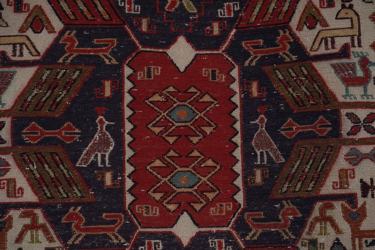 Vintage Sumak Kilim 123 x 193 cm