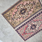 Vintage Uşak Yastık Halı 2'li Set 55 x 102 cm