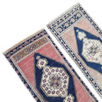 Vintage Türk Yastık Halı 2'li Set 48 x 103 cm