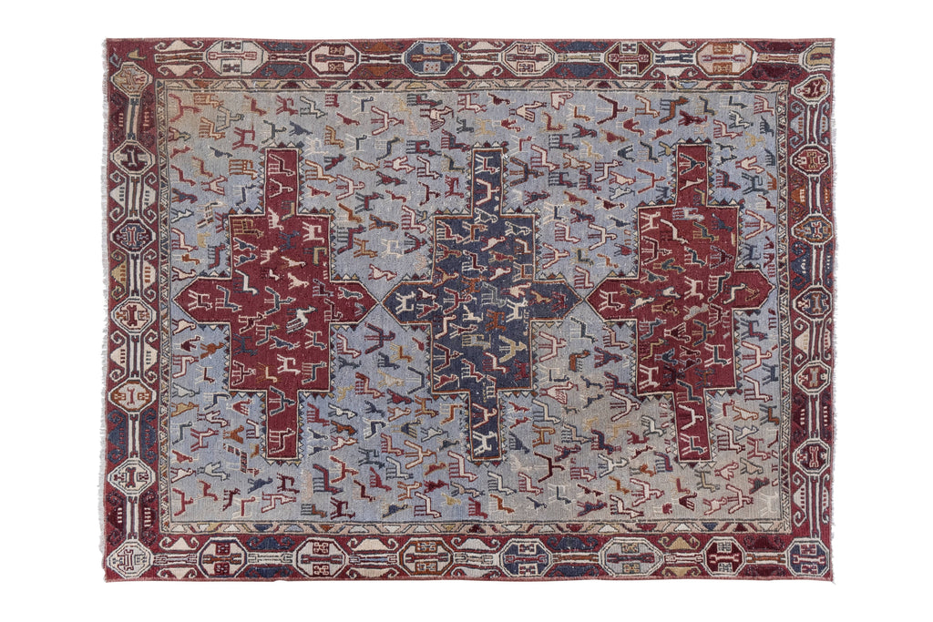 Vintage El İşlemesi Yastık Halı 108 x 145 cm