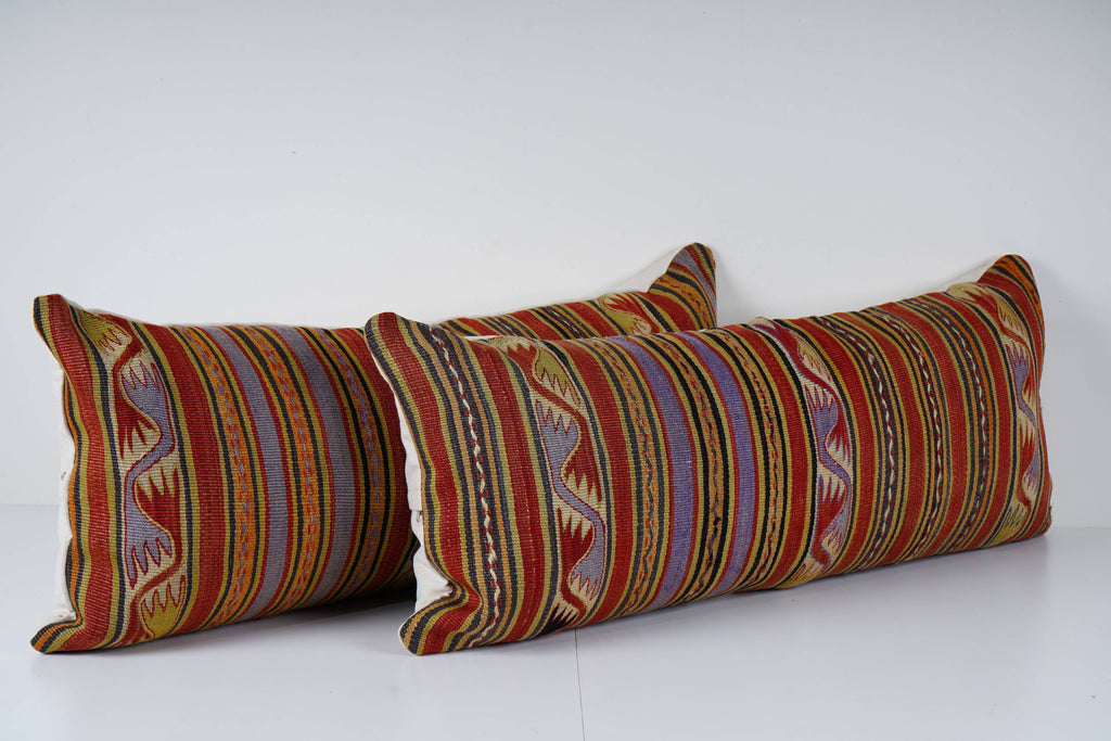 Kilim Kırlent Kılıfı 2'li Set 41 x 102 cm