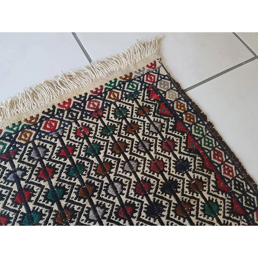 Vintage Kilim Yastık Halı 51 x 81 cm