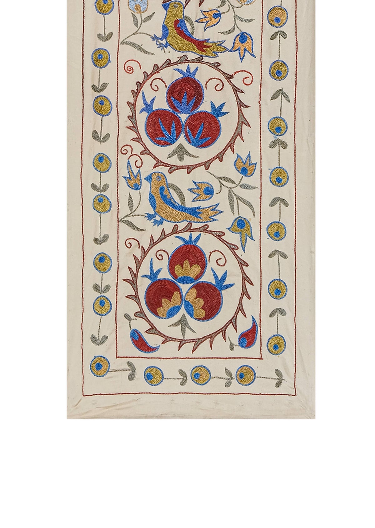 Kuş Desenli Suzani Yolluk 54 x 187 cm