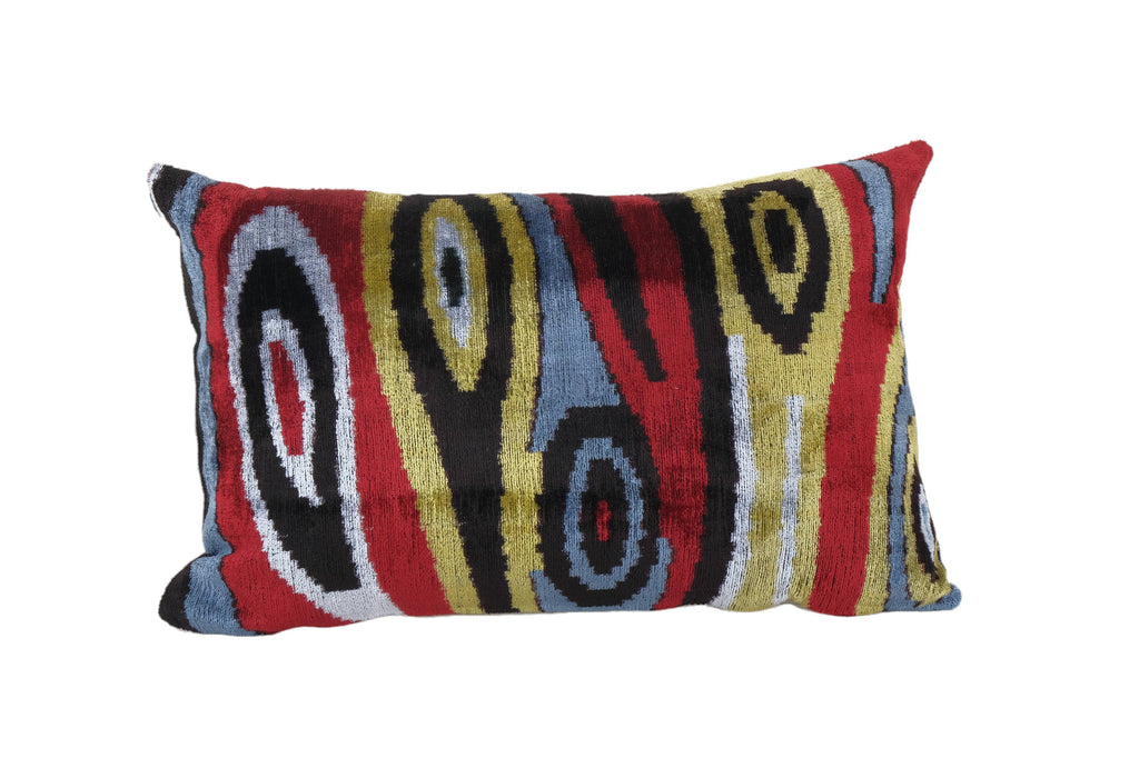 İpek Ikat Kadife Kırlent Kılıfı 40 x 60 cm