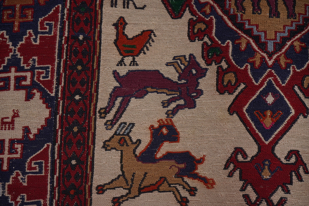 Vintage Sumak Kilim 108 x 143 cm