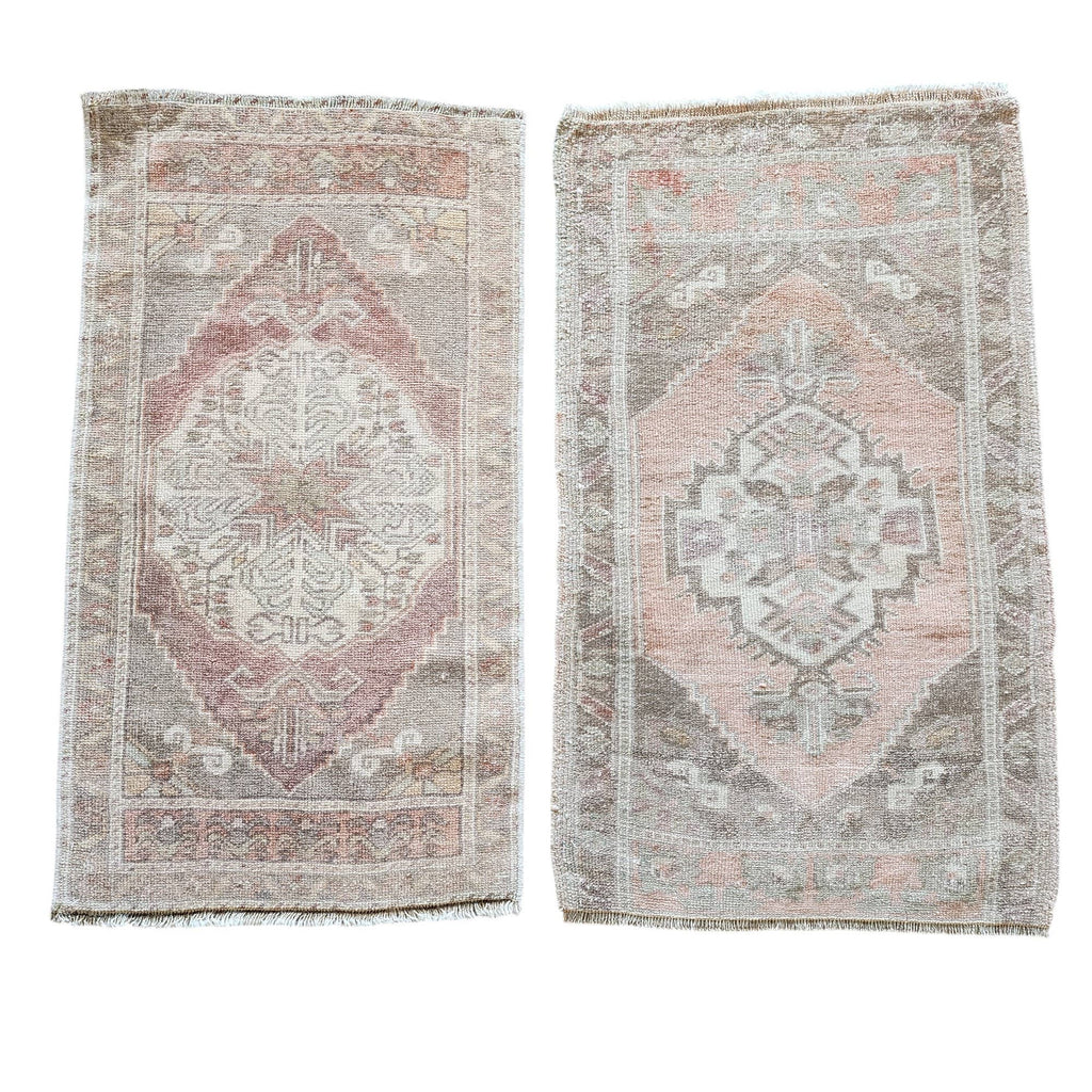 Vintage Türk Yastık Halı 2'li Set 54 x 97 cm