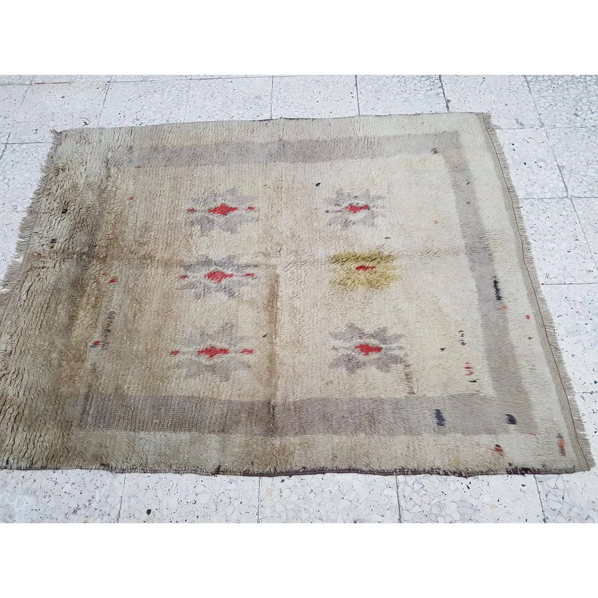 Vintage Türk Tulu Halı 115 x 143 cm