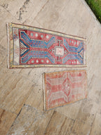 Vintage Türk Yastık Halı 2'li Set 54 x 82 cm