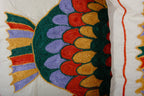 Balık Desenli Suzani Kırlent Kılıfı 2'li Set 45 x 46 cm