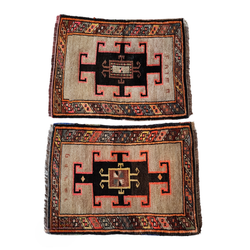 Vintage Uşak Yastık Halı 2'li Set 57 x 78 cm