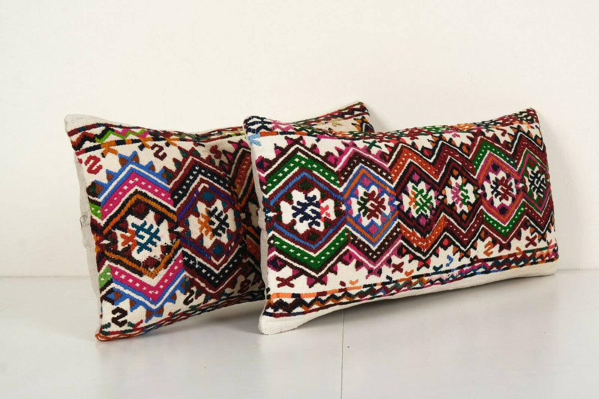 Kilim Kırlent Kılıfı 2'li Set 30 x 60 cm