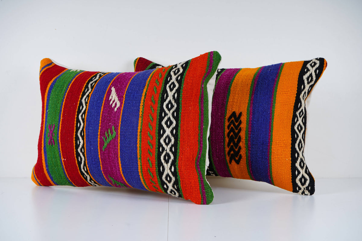 Kilim Kırlent Kılıfı 2'li Set 40 x 60 cm