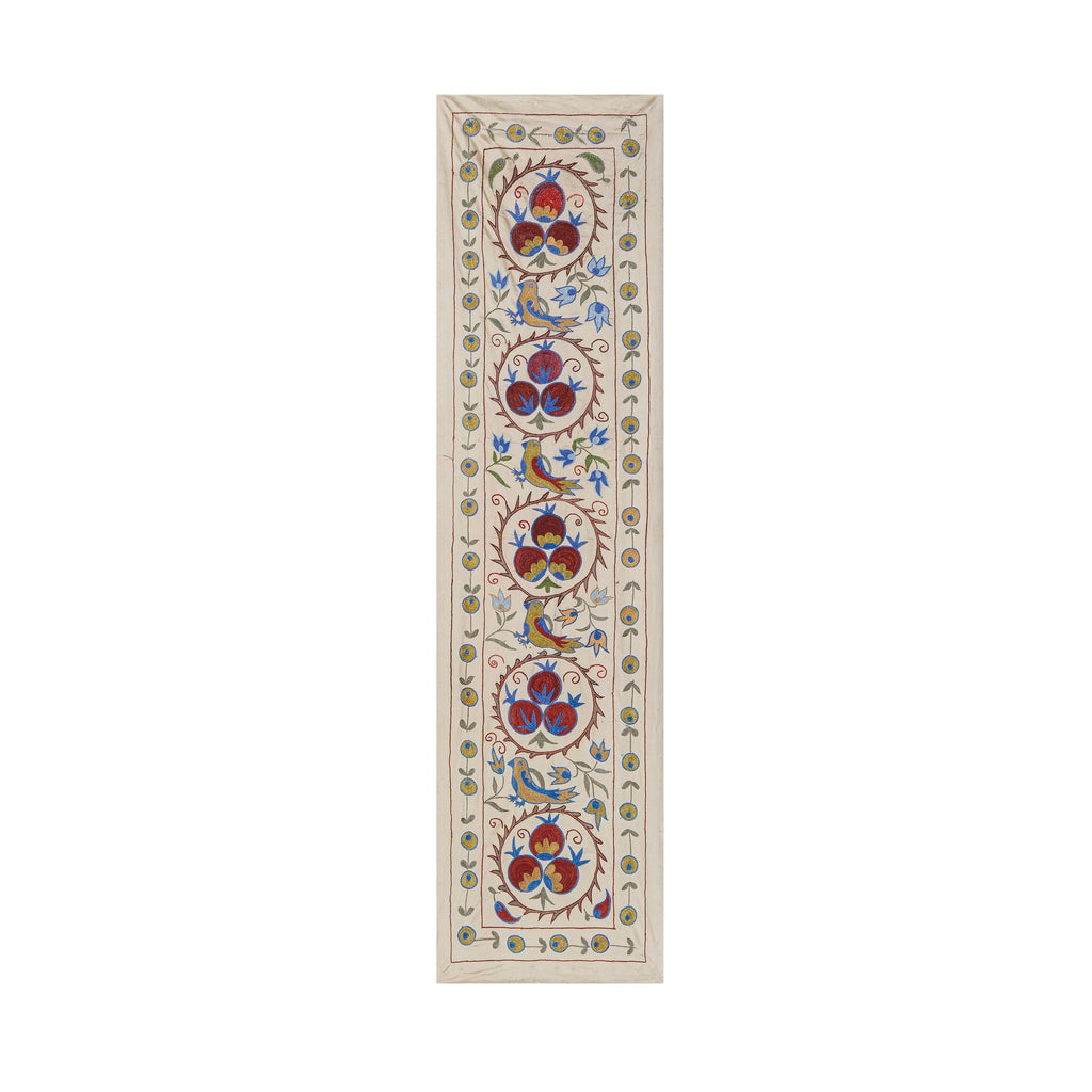 Kuş Desenli Suzani Yolluk 54 x 187 cm