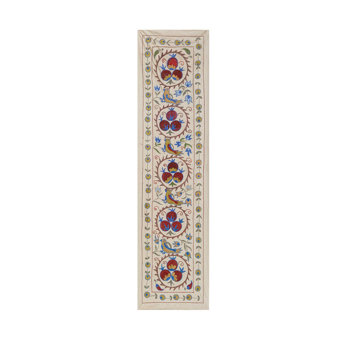 Kuş Desenli Suzani Yolluk 54 x 187 cm