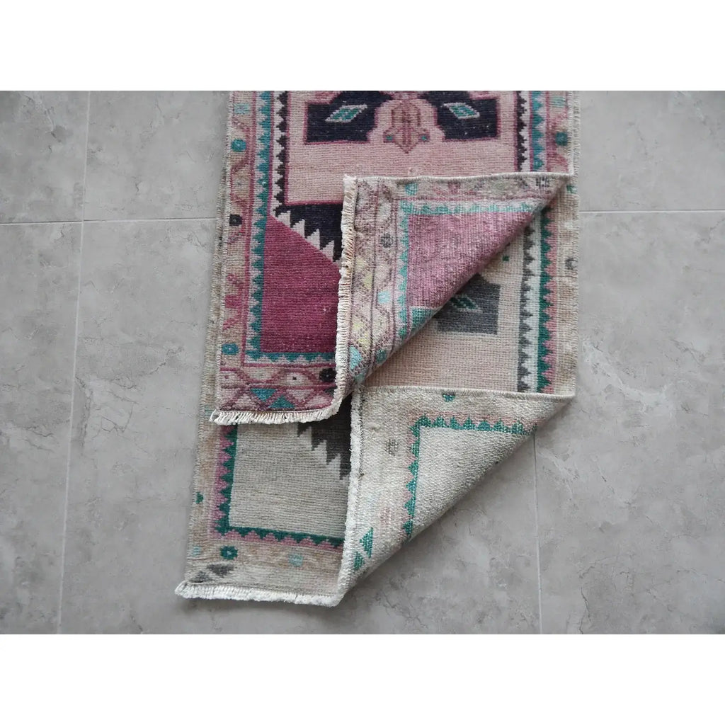 Vintage Uşak Yastık Halı 2'li Set 49 x 89 cm