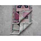 Vintage Uşak Yastık Halı 2'li Set 49 x 89 cm