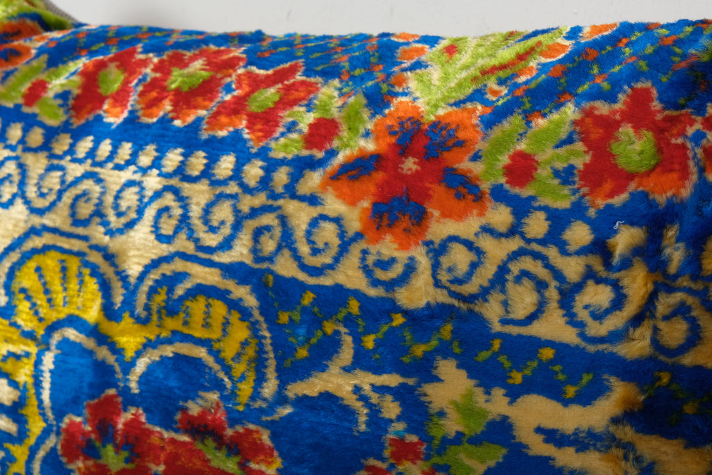 İpek Ikat Kadife Kırlent Kılıfı 2'li Set 30 x 49 cm