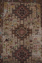 Vintage Hayvan Desenli Sumak Kilim 106 x 140 cm