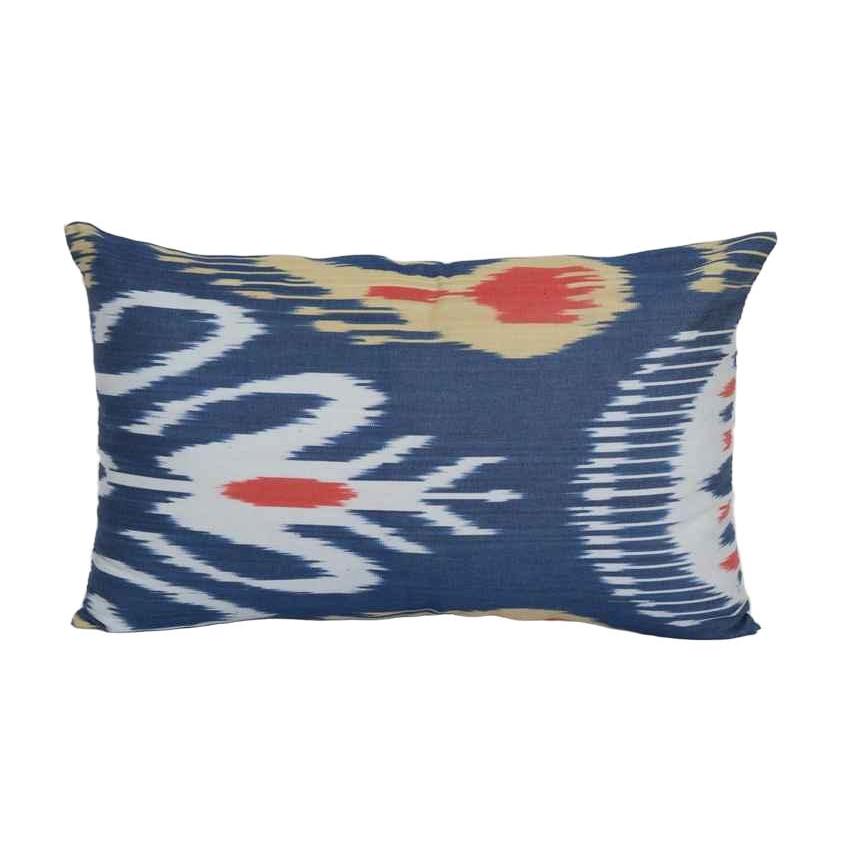 İpek Ikat Kadife Kırlent Kılıfı 30 x 46 cm